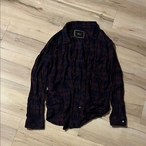 Rails Navy and Red Plaid Men's Shirt